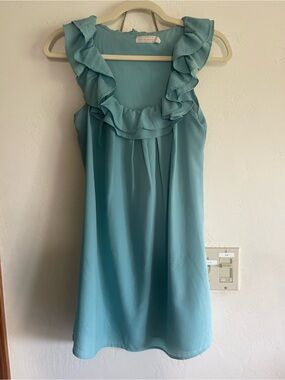 Blue Women’s Ruffle Dress